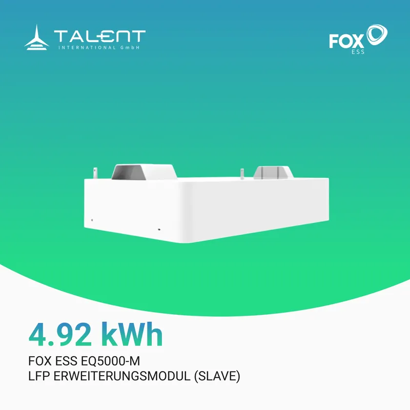 Fox ESS EQ5000-S 4.92kWh LFP Erweiterungsmodul (Slave) für Hochvolt-Speichersysteme Wochenendangebot