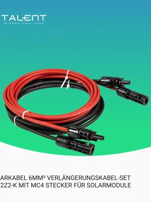Meistverkauft Solarkabel 6mm² Verlängerungskabel-Set H1Z2Z2-K mit MC4 Stecker für Solarmodule