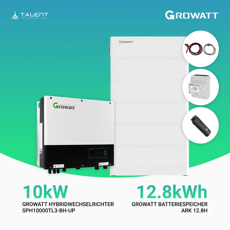 Growatt Komplettset SPH10000TL3-BH-UP 10kW mit 12,8kWh ARK 12.8H Batteriespeicher Solange Der Vorrat Reicht
