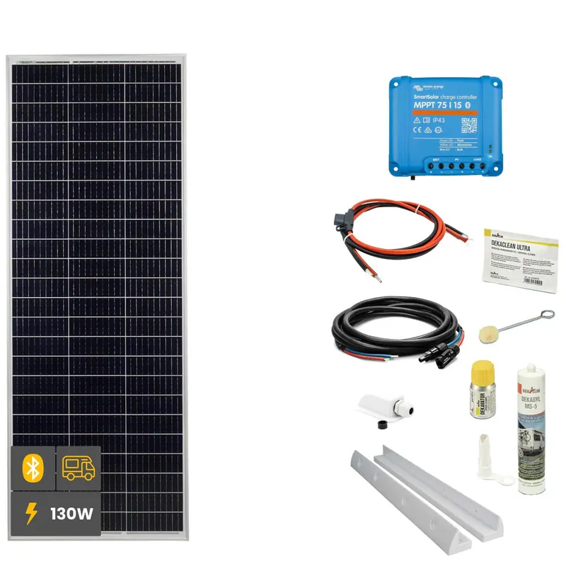 130 W SOLA Frame Mono Wohnmobil Komplettset weiß Kracherpreis