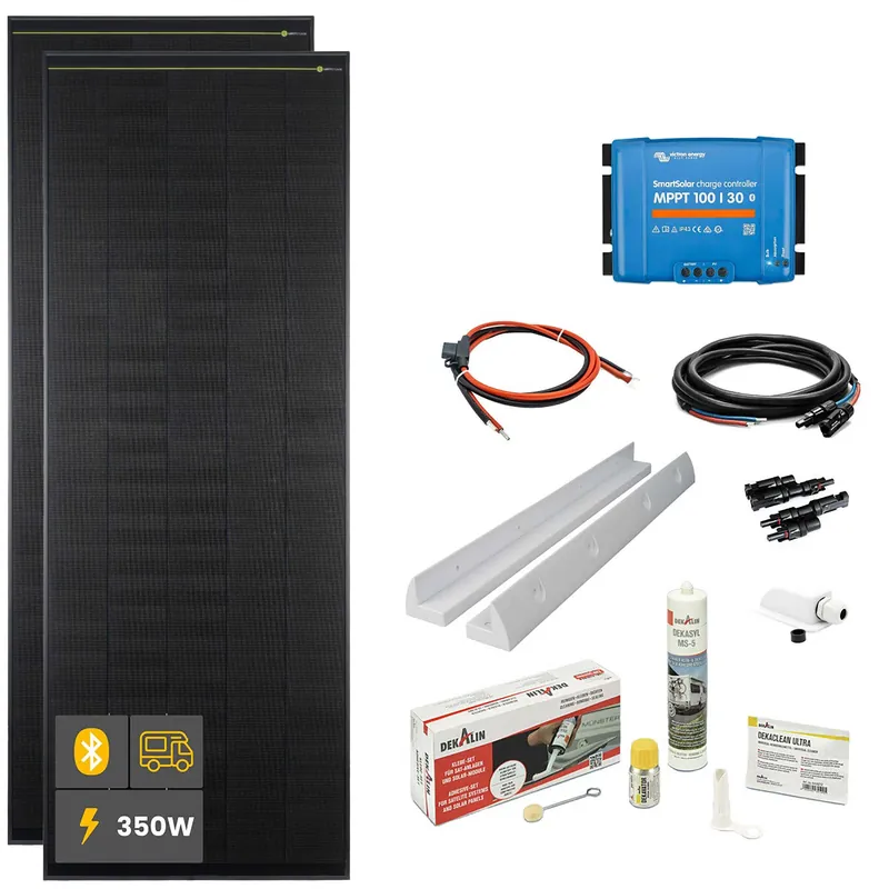 350 W SOLA Frame Black Wohnmobil Komplettset weiß Wochenendangebot