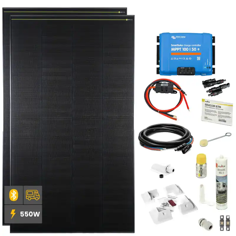 550 W SOLA Frame Black Wohnmobil Komplettset weiß Neu Im Sortiment