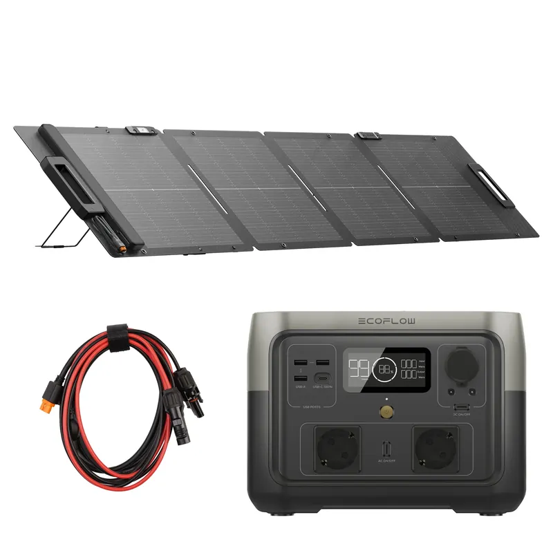 EcoFlow River 2 Max Powerstation Bundle mit EcoFlow Solarpanel 110 W Neu Im Sortiment