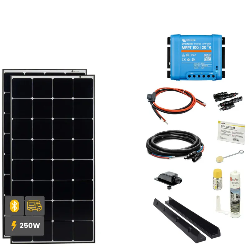 WATTSTUNDE SOLA Frame Daylight Wohnmobil Komplettset 250 W schwarz Neu Im Sortiment