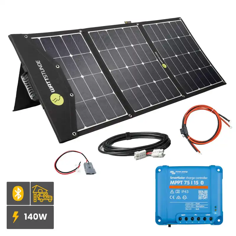 Top-Seller WATTSTUNDE® SOLA Ease 140Wp Solartasche Variationsset Victron Smartsolar 75|15 Ja