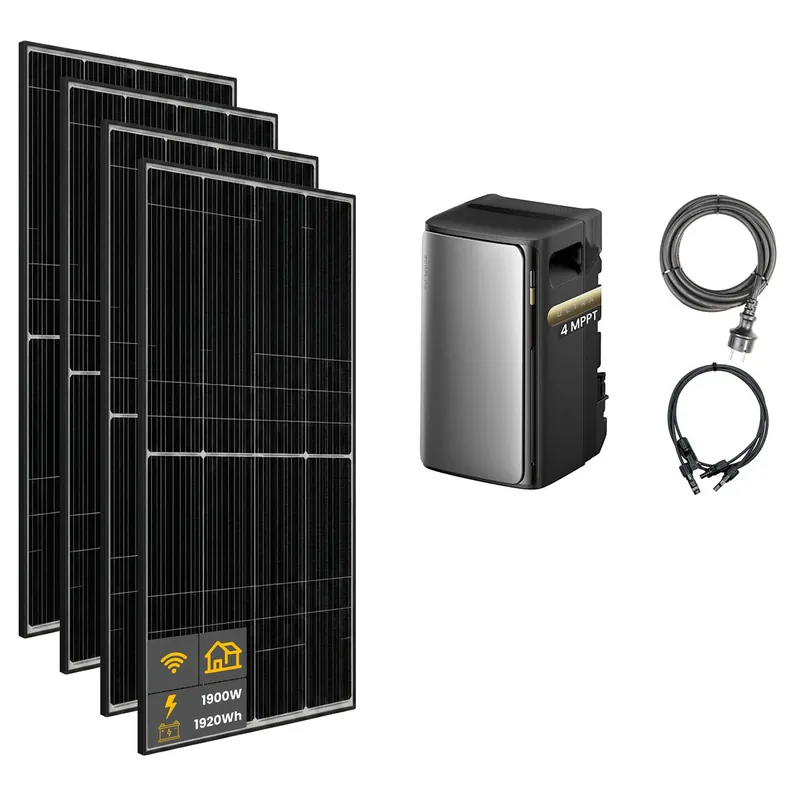 1900 W EcoFlow STREAM Ultra Balkonkraftwerk | Set mit Mikrowechselrichter und 4x 475 W DAH bifacial Solarmodul ohne Halterung und 1,92 kWh Speicher Schnäppchen