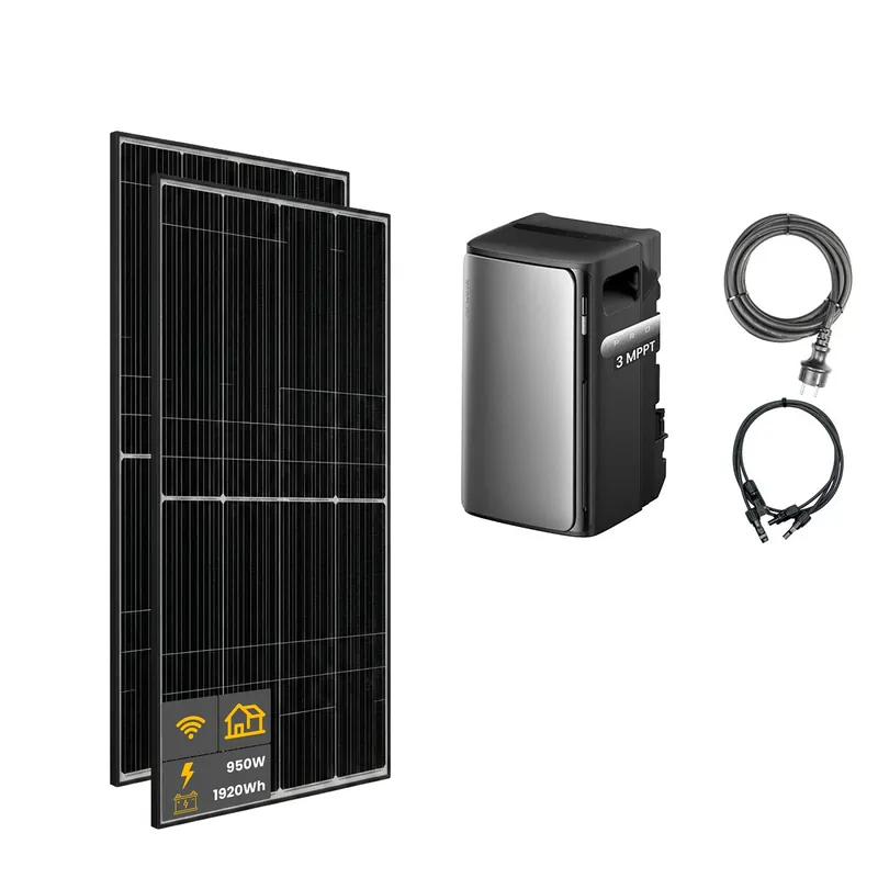 950 W EcoFlow STREAM Pro Balkonkraftwerk | Set mit Mikrowechselrichter und 2x 475 W DAH bifacial Solarmodul ohne Halterung und 1,92 kWh Speicher Super-Preis