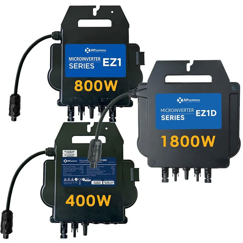 Markenprodukt APsystems EZ1 EMEA-Reihe Mikrowechselrichter 400W / 800W / 1800W