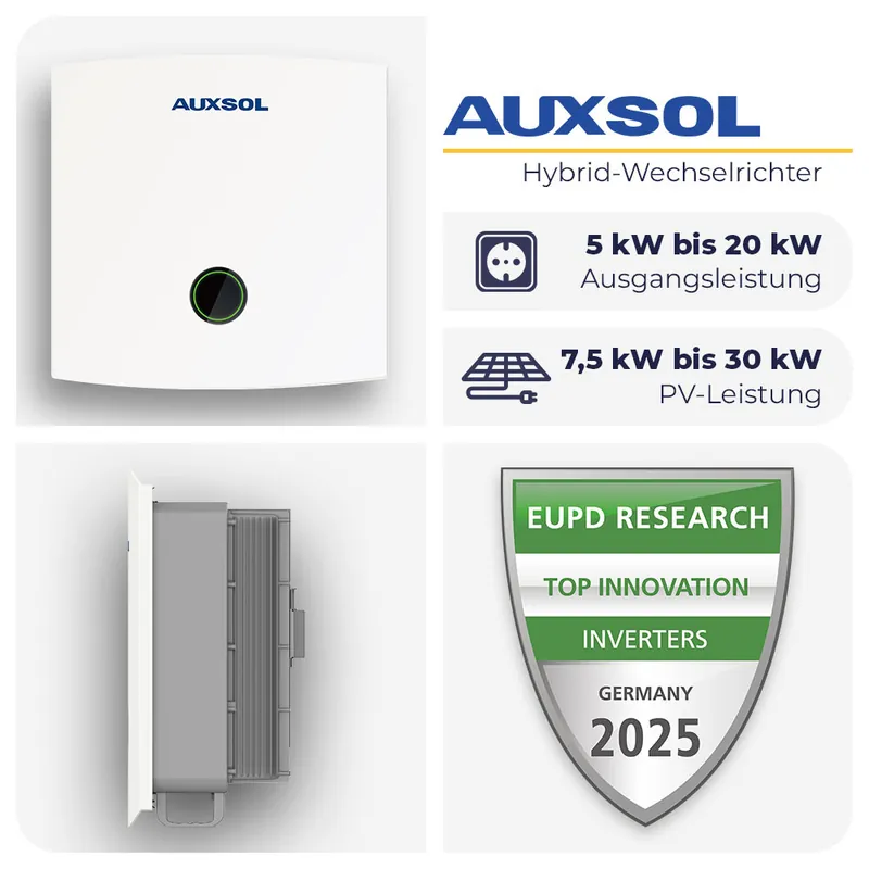 AUXSOL ASG Hybrid-Wechselrichter 3-phasig Hochvolt | 5 bis 20 kW wählbar Sale