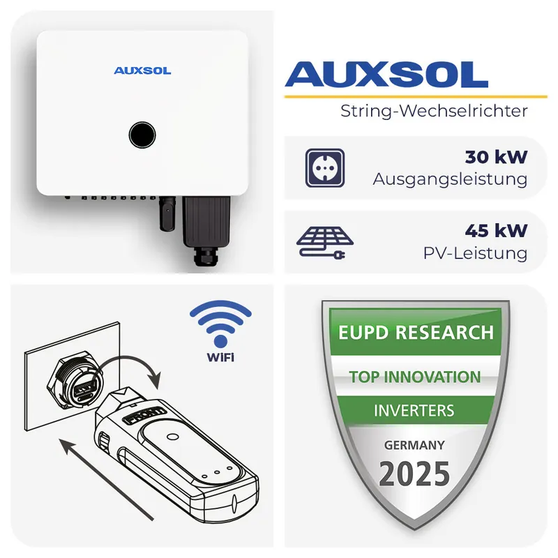 Super-Preis AUXSOL ASN-30TL-G2 String-Wechselrichter 3-phasig 30 kW