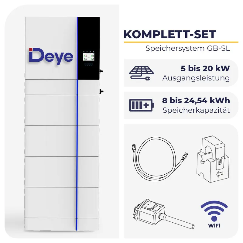 Deye GB-SL ESS Hochvolt Speichersystem 5 bis 20 kW + optionalem Speicher von 8,18 bis 24,54 kWh Meistverkauft