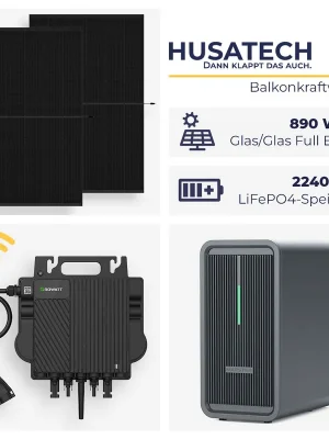 Marstek Balkonkraftwerk mit 890 Watt PV-Leistung und 2240 Wh Speicher Schneller Versand