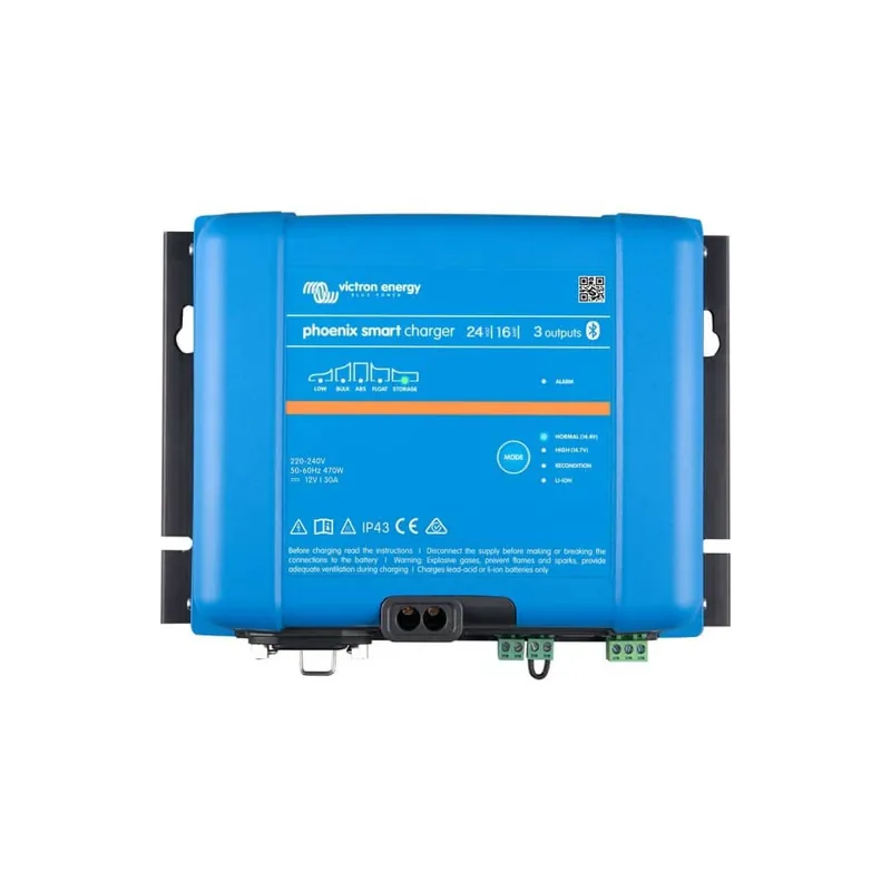 Meistverkauft Victron Phoenix Smart IP43 Ladegerät 24/16 (3) - 24 V / 16 A / 230 V / 3 Ausgänge