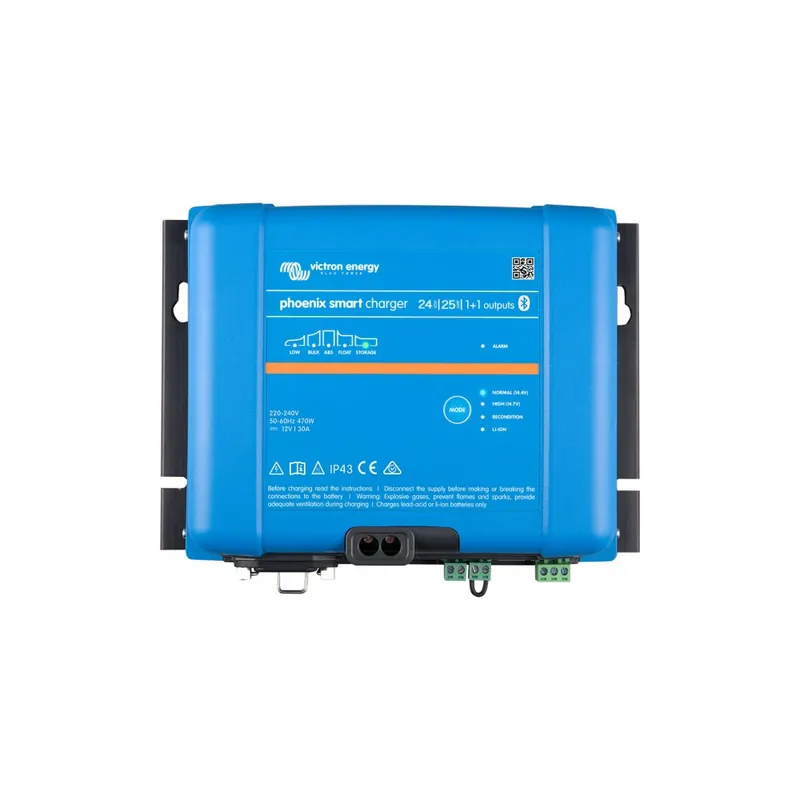 Victron Phoenix Smart IP43 Ladegerät 24/25 (1+1) - 24 V / 25 A / 230 V / 2 Ausgänge Neuheit