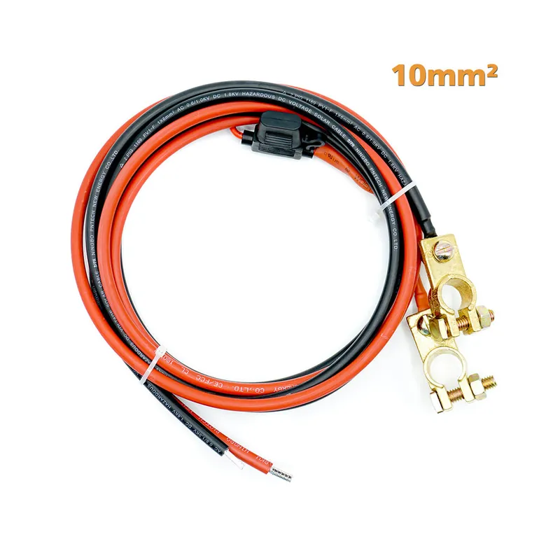 WATTSTUNDE 10mm² Batterieanschlusskabel BAKA40 mit 40A Sicherung und Polklemmen Expressversand