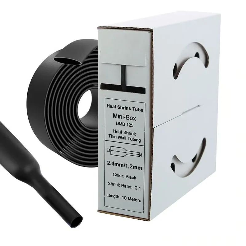 10m Schrumpfschlauch 2,4mm>1,2mm schwarz Mega-Angebot