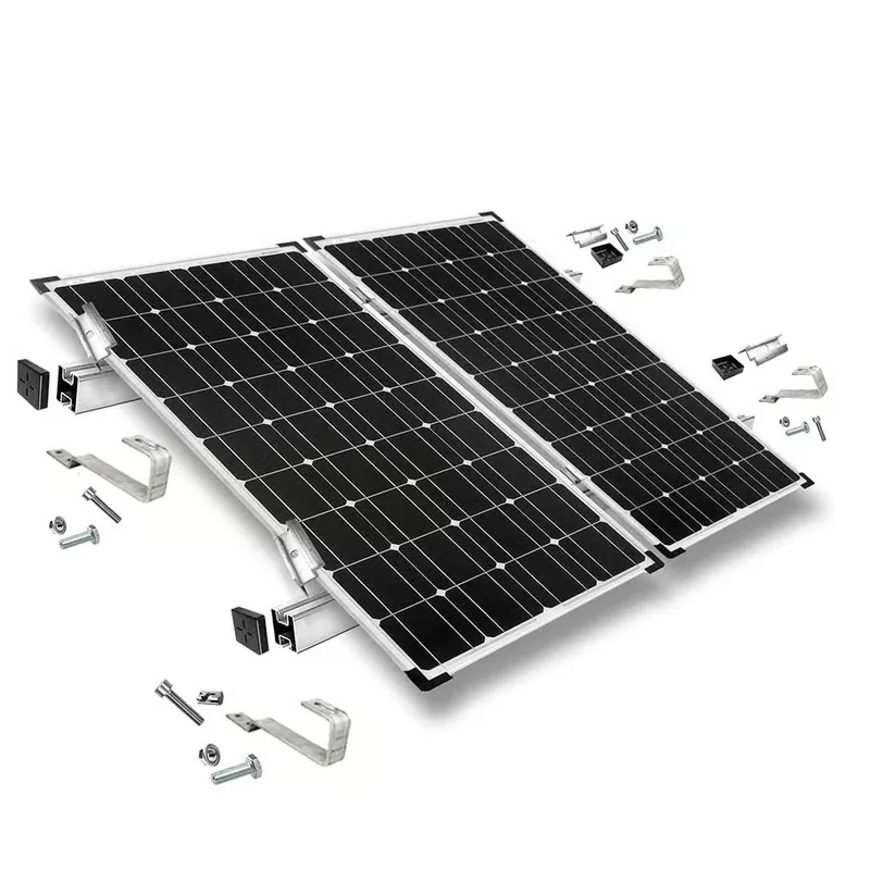 Befestigungskit mit Biberschwanz Dachhaken für Schrägdachmontage 2 Solarpanels Rahmenhöhe 30mm Versand Am Gleichen Tag