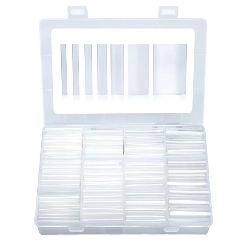 Schrumpfschlauch Sortiment Transparent 3:1 Ratio mit Kleber Doppelwandig 275 Stück 45mm Länge Verschiedene Durchmesser Super-Preis
