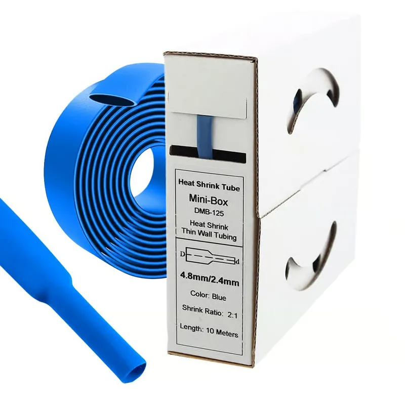Ausverkauf 10m Schrumpfschlauch 4,8mm>2,4mm blau