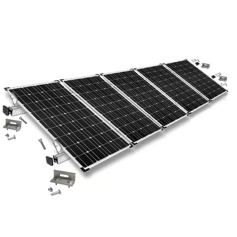 Gratis Versand Befestigungskit mit Stehfalzklemmen für Schrägdachmontage 5 Solarpanele Rahmenhöhe 30mm