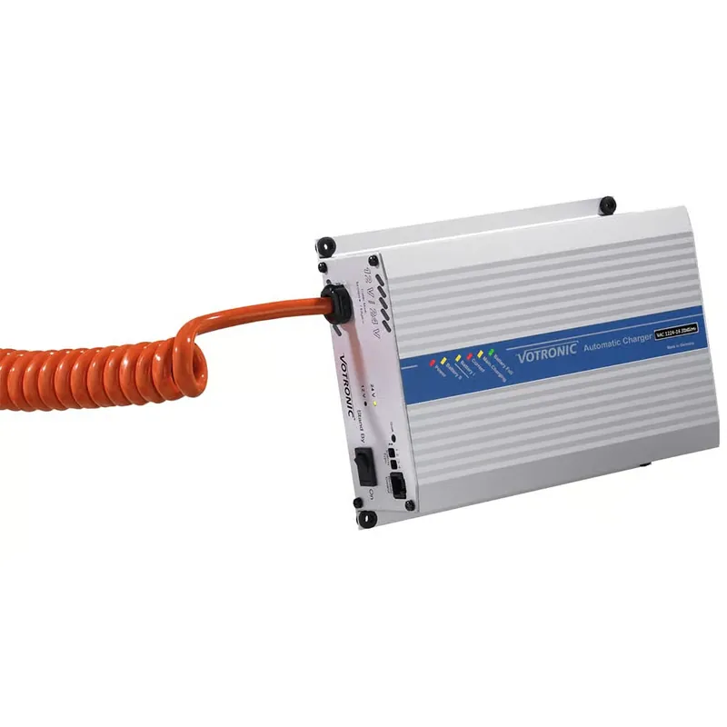 Votronic 0524 VAC 1224-16 Batterieladegerät 12V/24V 16A + 5m Spiral-Ladekabel Versand Am Gleichen Tag