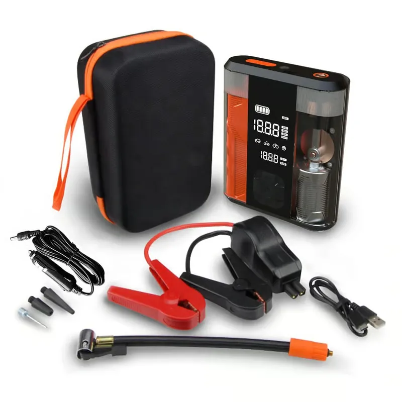 KfZ Starthilfe 800A inkl. Powerbank 8800mAh mit Kompressor 150PSI und Reifenpumpe Saisonangebot