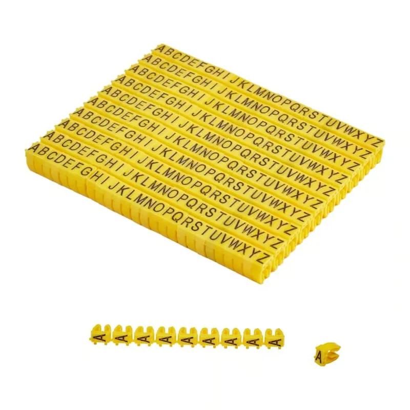 Sichere Zahlung Offgridtec Kabelmarker Clips A–Z, 260 Stück, für 2,5 mm² Kabel, je 10x Buchstaben, gelb