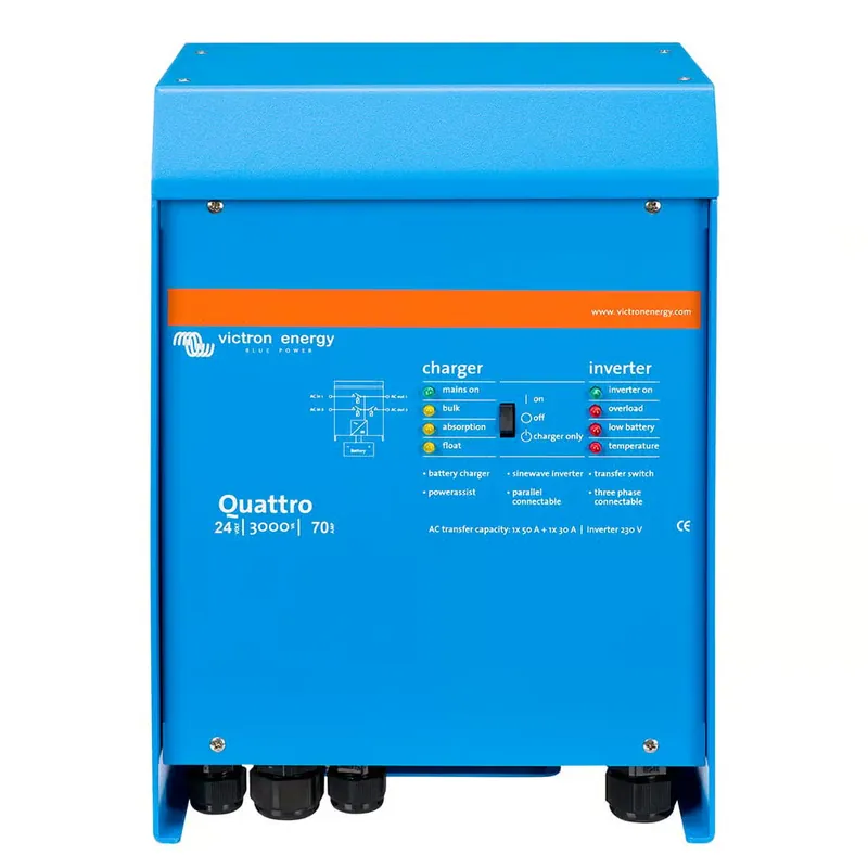 Nur Heute Victron Quattro 24/3000/70 24V 230V 2400W Sinus Wandler 70A Batterielader