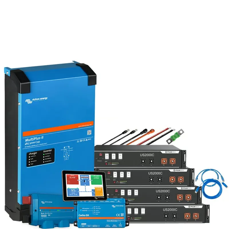 Offgridtec Backup-Kit 9,6kWh Pylontech LiFePo4 Akku - Victron MultiPlus II 48/3000 Wechselrichter 1-Phasig Günstig