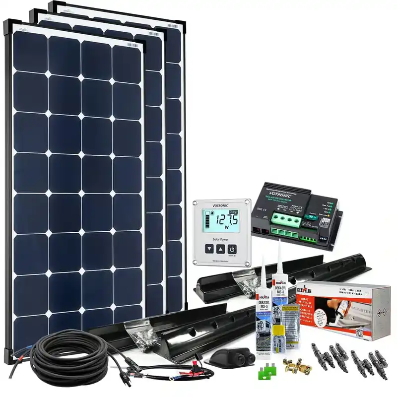 Saisonangebot 360W 12V MPPT Premium XXL- Wohnmobil Komplettset EBL-Option