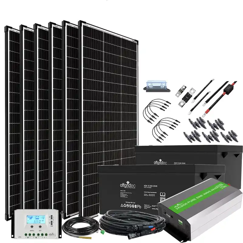 Garantierte Lieferung Offgridtec® Autark XXL-Master 24V 1200W Solaranlage - 3000W AC Leistung