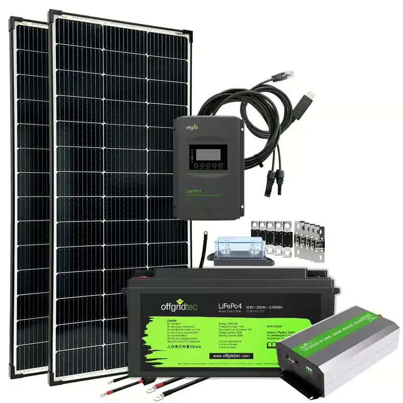 Offgridtec® Autark Pro L 300W Solaranlage - 2000W AC Leistung 200Ah LiFePO4 Akku Sale