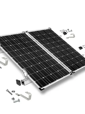 Heißes Angebot Befestigungskit mit Biberschwanz Dachhaken für Schrägdachmontage 2 Solarpanele
