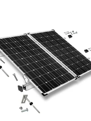 Befestigungskit Solarpanel Wellethernit Blechdach 2 Solarpanele PV Module Solar Beliebt