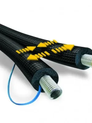 Comfort-Edelstahlwellrohr DuoSolar VA Dämmschichtdicke 14 mm Ring 10 m DN 16 Sonderangebot