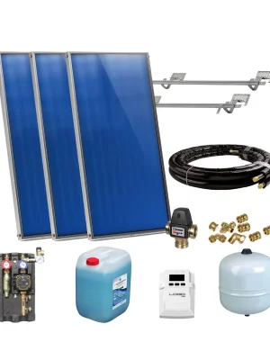 Flachkollektor Komplett Solarpaket Solaranlage Warmwasser Solar 2,03-10,15m² Sonderaktion