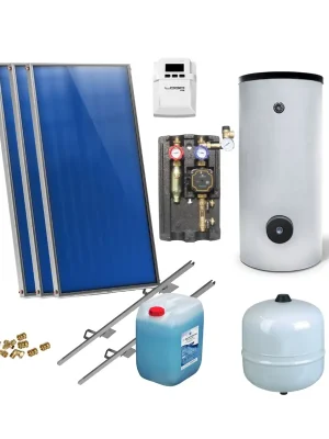 Nur Heute Flachkollektoren Warmwasser Solarpaket 3 Kollektoren Speicher Flachkollektor