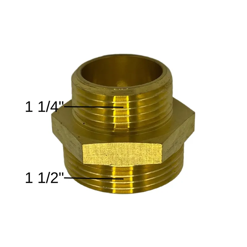 Angebot Reduziernippel Messing 1 1/2" flachdichtend 1 1/4" gewindedichtend Heizung Solar