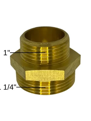 Direktkauf Reduziernippel Messing 1 1/4" flachdichtend 1" gewindedichtend Heizung Solar