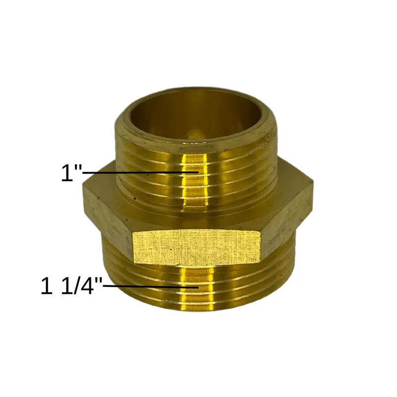 Reduziernippel Messing 1" 1 1/4" beidseitig flachdichtend Heizung Solar Finale Aktion