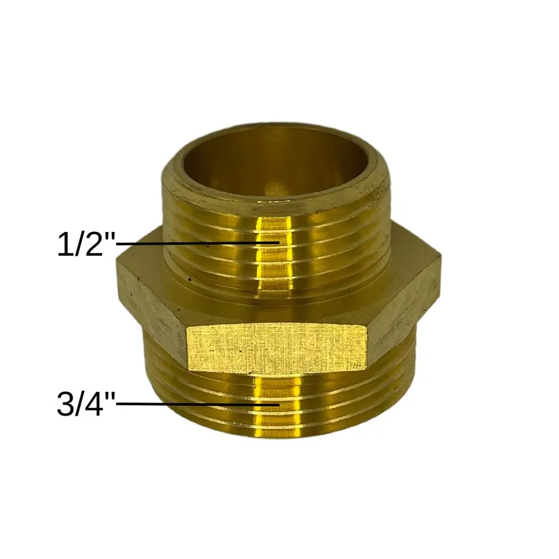 Solange Der Vorrat Reicht Reduziernippel Messing 1/2" 3/4" beidseitig flachdichtend Heizung Solar