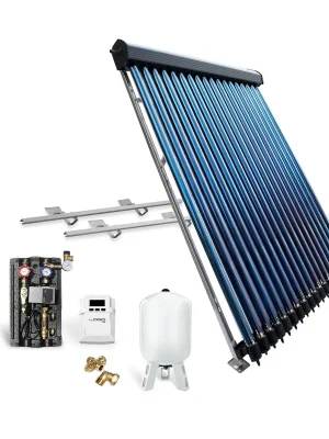 Beliebt Röhrenkollektor Solarpaket Vakuumröhrenkollektor HP30-1 4,89 m² Flachdach Solar