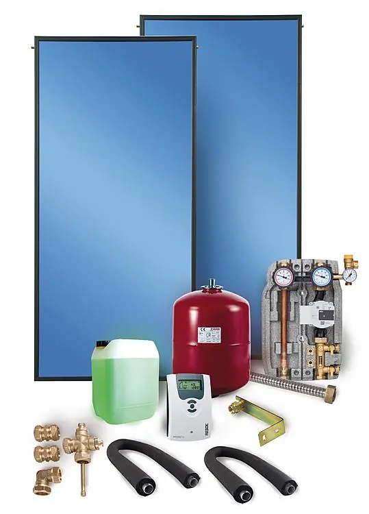 Billig Solaranlage Flachkollektor Paket Solar SX 2.0 4,04 m² Solarthermie Solar Warmwasser