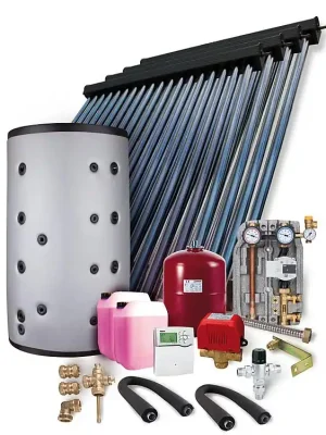 Neue Ware Solaranlage Paket HP30 19,56m² Vakuumröhrenkollektor Frischwasserspeicher 1000l