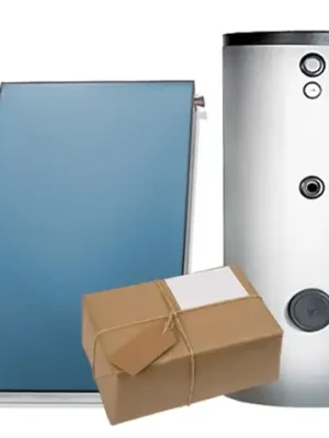 Solaranlage Paket Warmwasser Flachkollektor FK200-2 4,68m² Solarspeicher 300 l Kostenloser Versand
