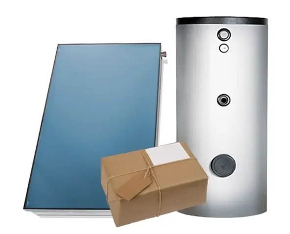 Solaranlage Paket Warmwasser Flachkollektor FK200-2 4,68m² Solarspeicher 300 l Kostenloser Versand