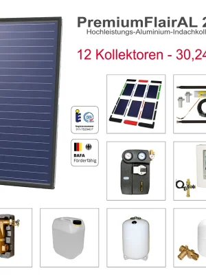 Solarbayer PremiumFlairAL Indach-Solarpaket 12 Bruttofläche 30,24 m² Solaranlage Versand Am Gleichen Tag
