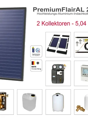 Solarbayer PremiumFlairAL Indach-Solarpaket 2 Bruttofläche 5,04 m² Solaranlage Sale