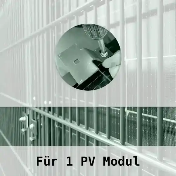 Zaun PV Montagepaket für 1 PV-Modul mit Montagematerial Schwarz M2B Solar Zaun Günstig