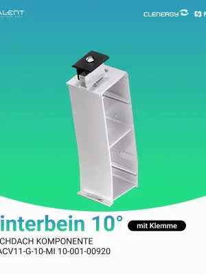 Rabatt Clenergy PV-ezRack Unterkonstruktion Flachdach Komponenten - Hinterbein 10° mit Klemme
